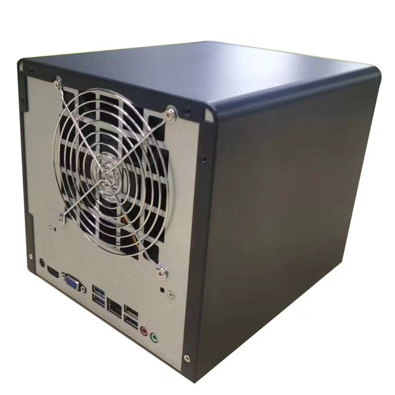 Khung NAS Storage Server Chassis Nhà 4 Bay Computer Case Panel hợp kim nhôm