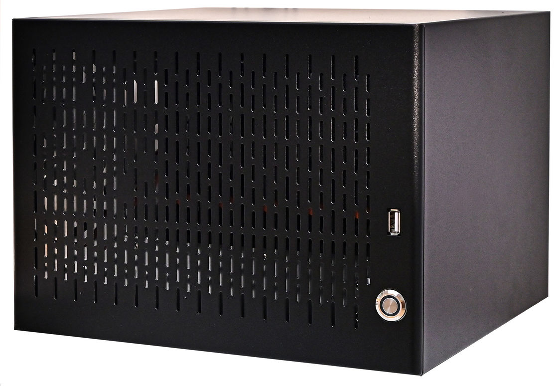 6 Chassis máy chủ lưu trữ NAS hộ gia đình với vỏ tấm đồng nhôm màu đen